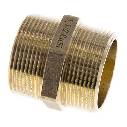 R 1 1/2'' Brass Double Nipple 16 Bar