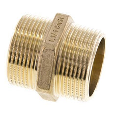 R 1 1/4'' Brass Double Nipple 16 Bar