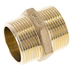 R 1 1/4'' Brass Double Nipple 16 Bar