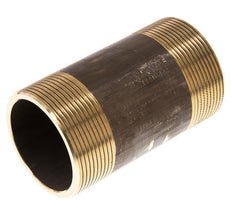 G 2'' Brass Double Pipe Nipple 16 Bar DIN 2982 - 100mm