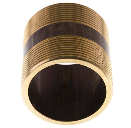 G 2'' Brass Double Pipe Nipple 16 Bar DIN 2982 - 60mm