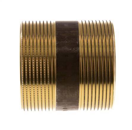 G 2'' Brass Double Pipe Nipple 16 Bar DIN 2982 - 60mm