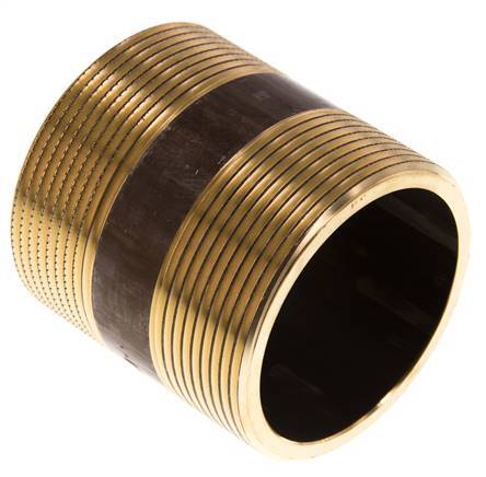 G 2'' Brass Double Pipe Nipple 16 Bar DIN 2982 - 60mm