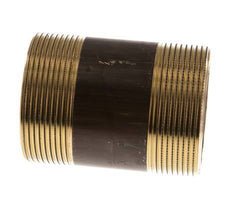 G 2'' Brass Double Pipe Nipple 16 Bar DIN 2982 - 80mm