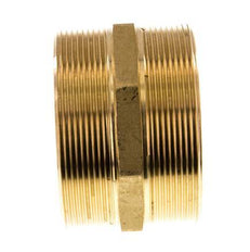 G 3'' Brass Double Nipple 16 Bar