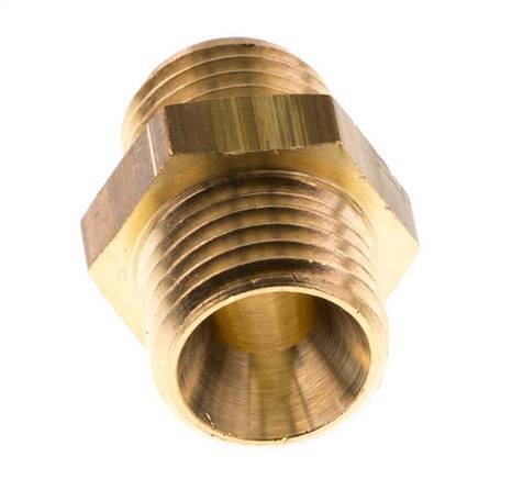 M14x1.5 x G 1/4'' Brass Double Nipple 16 Bar [2 Pieces]