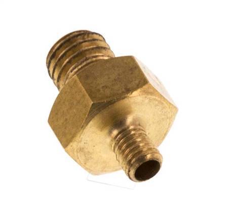 M5 x M3 Brass Double Nipple 16 Bar [2 Pieces]