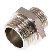 G 1/2'' x G 3/8'' Nickel plated Brass Double Nipple 16 Bar [2 Pieces]