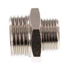 G 1/2'' x G 3/8'' Nickel plated Brass Double Nipple 16 Bar [2 Pieces]