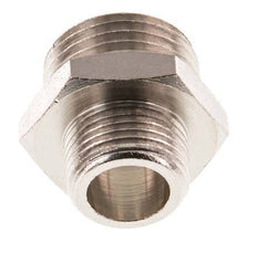 G 1/2'' x G 3/8'' Nickel plated Brass Double Nipple 16 Bar [2 Pieces]