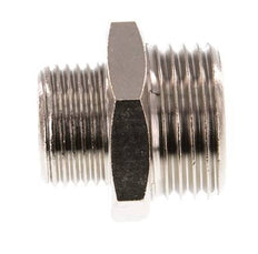 G 1/2'' x G 3/8'' Nickel plated Brass Double Nipple 16 Bar [2 Pieces]