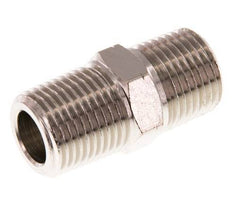 1/2'' NPT x R 1/2'' Nickel plated Brass Double Nipple 60 Bar