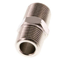 1/2'' NPT x R 1/2'' Nickel plated Brass Double Nipple 60 Bar