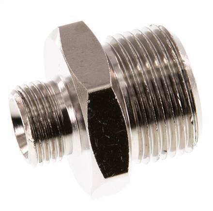 G 3/4'' x G 3/8'' Nickel plated Brass Double Nipple 16 Bar