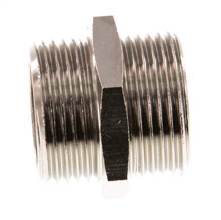 G 3/4'' Nickel plated Brass Double Nipple 16 Bar