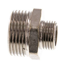 G 1'' x G 1/2'' Nickel plated Brass Double Nipple 16 Bar