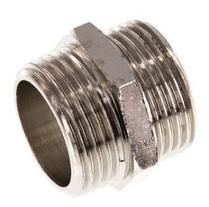 G 1'' Nickel plated Brass Double Nipple 16 Bar