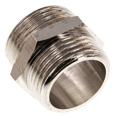 G 1'' Nickel plated Brass Double Nipple 16 Bar