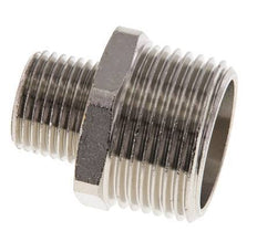 R 1'' x R 1/2'' Nickel plated Brass Double Nipple 16 Bar