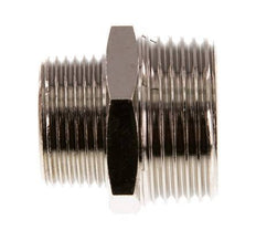 R 1'' x R 3/4'' Nickel plated Brass Double Nipple 16 Bar