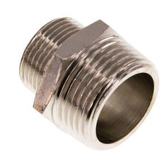 R 1'' x R 3/4'' Nickel plated Brass Double Nipple 16 Bar