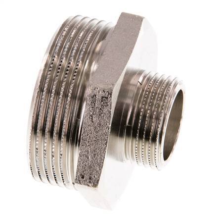 G 1 1/2'' x G 3/4'' Nickel plated Brass Double Nipple 16 Bar