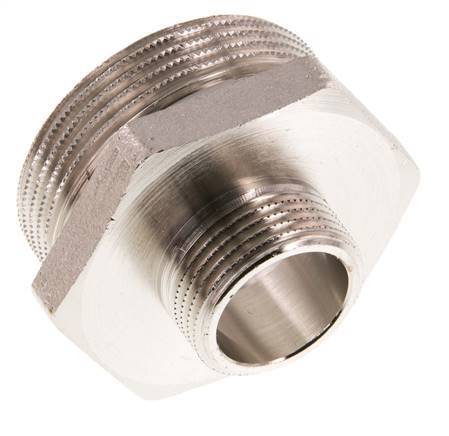 G 1 1/2'' x G 3/4'' Nickel plated Brass Double Nipple 16 Bar