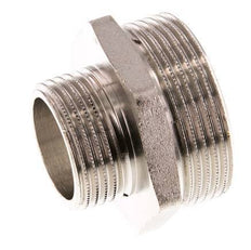 G 1 1/2'' x G 1'' Nickel plated Brass Double Nipple 16 Bar