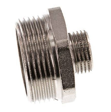 G 1 1/4'' x G 1/2'' Nickel plated Brass Double Nipple 16 Bar