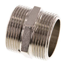 G 1 1/4'' Nickel plated Brass Double Nipple 16 Bar