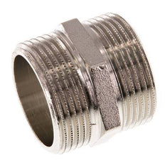 G 1 1/4'' Nickel plated Brass Double Nipple 16 Bar