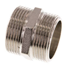 G 1 1/4'' Nickel plated Brass Double Nipple 16 Bar