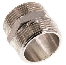 G 1 1/4'' Nickel plated Brass Double Nipple 16 Bar