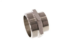 G 2'' x G 1 1/2'' Nickel plated Brass Double Nipple 16 Bar