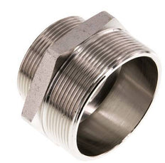 G 2 1/2'' x G 2'' Nickel plated Brass Double Nipple 16 Bar