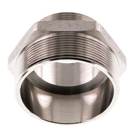 G 2 1/2'' x G 2'' Nickel plated Brass Double Nipple 16 Bar