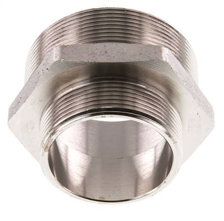 G 2 1/2'' x G 2'' Nickel plated Brass Double Nipple 16 Bar