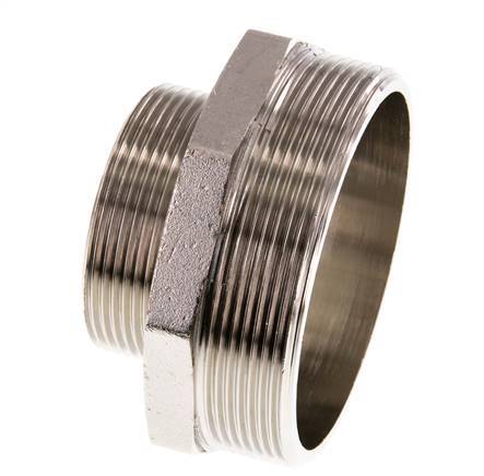 G 3'' x G 2'' Nickel plated Brass Double Nipple 16 Bar