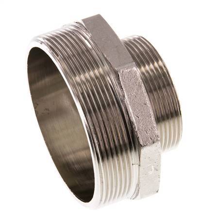 G 3'' x G 2'' Nickel plated Brass Double Nipple 16 Bar