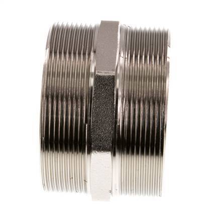 G 3'' Nickel plated Brass Double Nipple 16 Bar