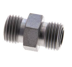 UNF 9/16''-18 Zinc plated Steel Double Nipple ORFS 630 Bar - Hydraulic [2 Pieces]