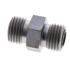 UNF 9/16''-18 Zinc plated Steel Double Nipple ORFS 630 Bar - Hydraulic [2 Pieces]