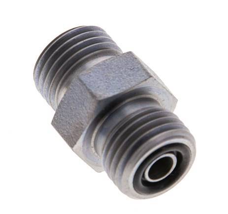 UNF 9/16''-18 Zinc plated Steel Double Nipple ORFS 630 Bar - Hydraulic [2 Pieces]