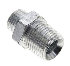 UN 11/16''-16 x 1/2'' NPT Zinc plated Steel Double Nipple ORFS 630 Bar - Hydraulic