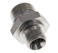 G 1/2'' x G 3/8'' Zinc plated Steel Double Nipple 400 Bar - Hydraulic [2 Pieces]