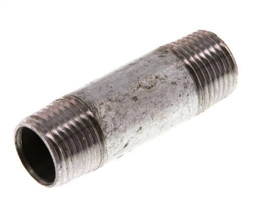 R 1/2'' Zinc plated Steel Double Pipe Nipple 50 Bar DIN 2982 - 60mm [10 Pieces]