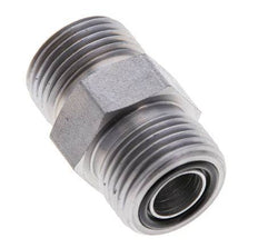 UN 13/16''-16 Zinc plated Steel Double Nipple ORFS 630 Bar - Hydraulic