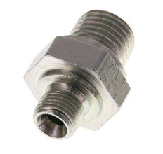 G 1/4'' x G 1/8'' Zinc plated Steel Double Nipple 400 Bar - Hydraulic [5 Pieces]