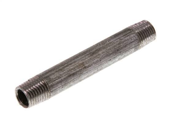 R 1/4'' Zinc plated Steel Double Pipe Nipple 50 Bar DIN 2982 - 80mm [2 Pieces]