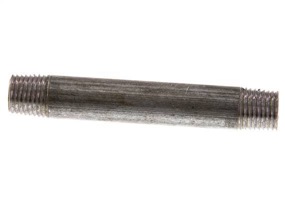 R 1/4'' Zinc plated Steel Double Pipe Nipple 50 Bar DIN 2982 - 80mm [2 Pieces]
